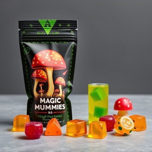 Magic Mushroom Gummies Packaging Shots
