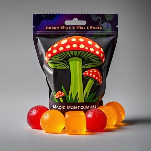 Magic Mushroom Gummies Packaging Shots