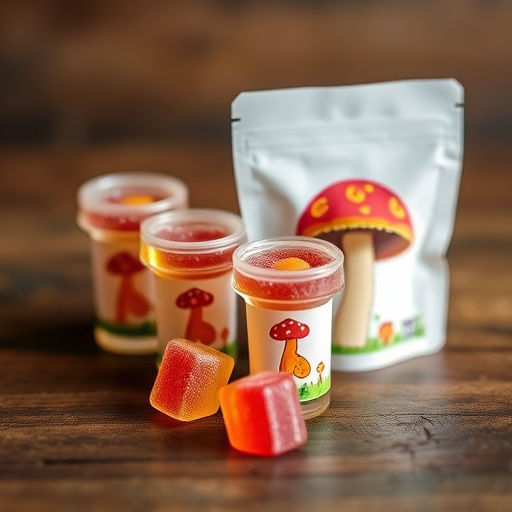 Magic Mushroom Gummies Packaging Shots