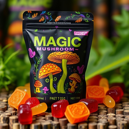 Magic Mushroom Gummies Packaging Shots