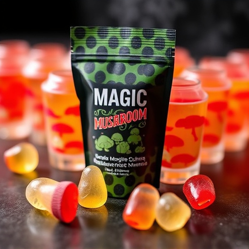 Magic Mushroom Gummies Packaging Shots