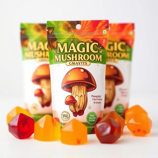Magic Mushroom Gummies Packaging Shots