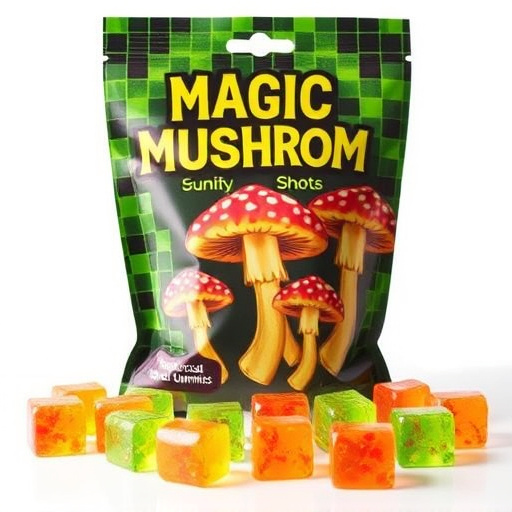 Magic Mushroom Gummies Packaging Shots
