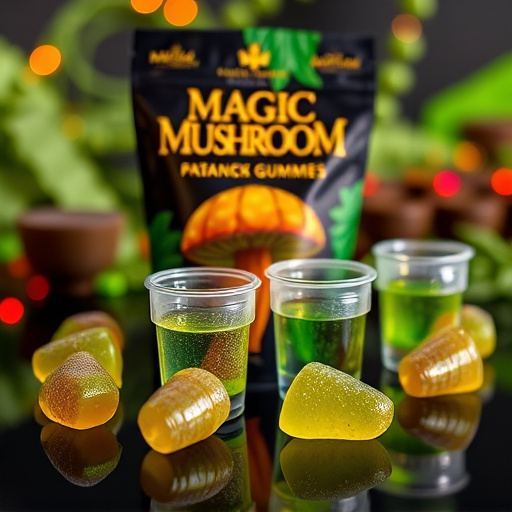 Magic Mushroom Gummies Packaging Shots