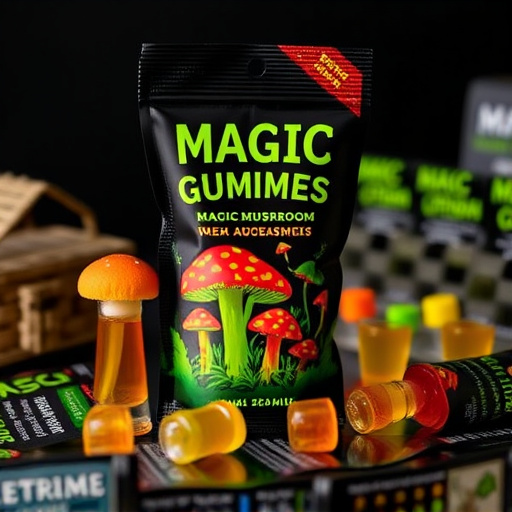 Magic Mushroom Gummies Packaging Shots