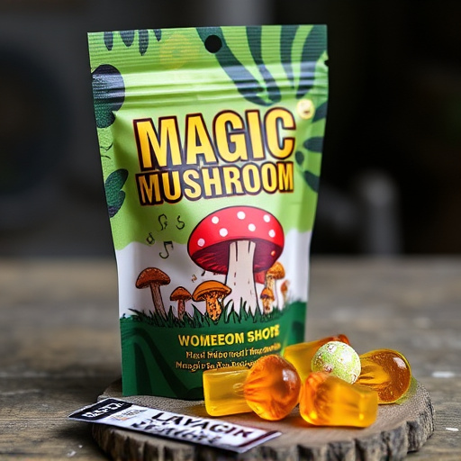 Magic Mushroom Gummies Packaging Shots