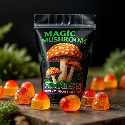 Magic Mushroom Gummies Packaging Shots