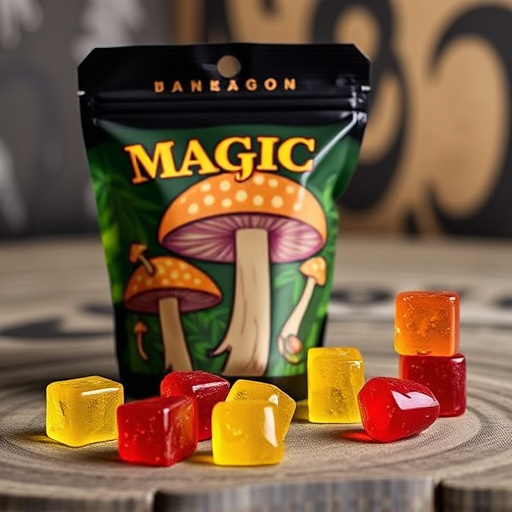 Magic Mushroom Gummies Packaging Shots