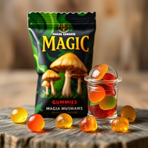 Magic Mushroom Gummies Packaging Shots