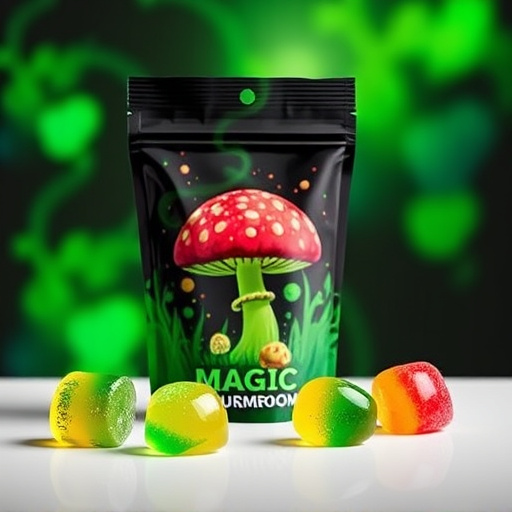 Magic Mushroom Gummies Packaging Shots
