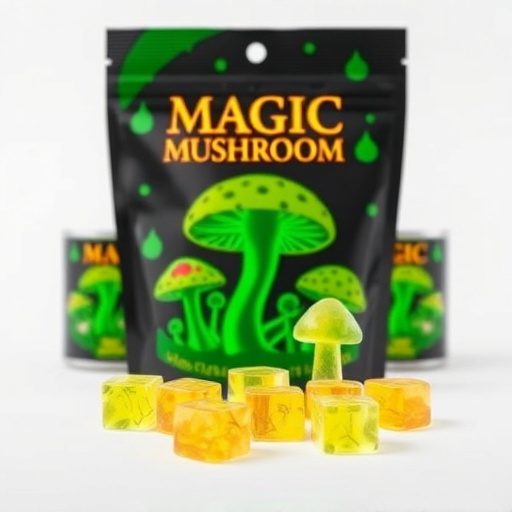 Magic Mushroom Gummies Packaging Shots