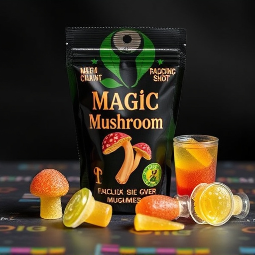 Magic Mushroom Gummies Packaging Shots