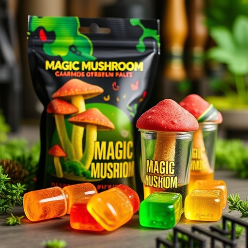 Magic Mushroom Gummies Packaging Shots