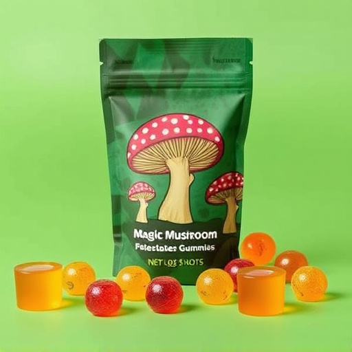 Magic Mushroom Gummies Packaging Shots