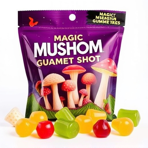 Magic Mushroom Gummies Packaging Shots