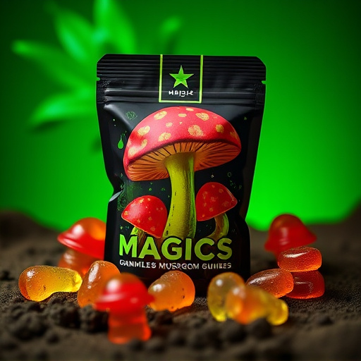 Magic Mushroom Gummies Packaging Shots