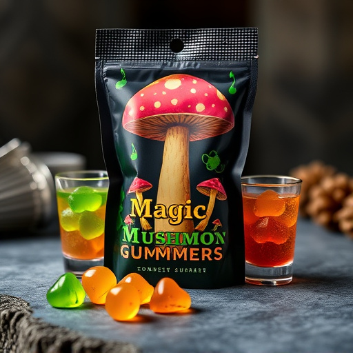 Magic Mushroom Gummies Packaging Shots