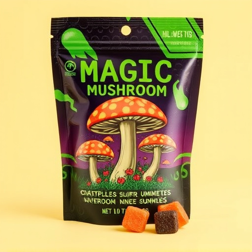 Magic Mushroom Gummies Packaging Shots