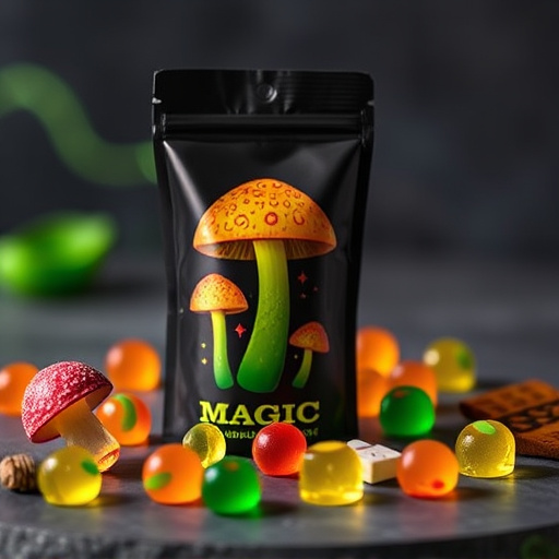 Magic Mushroom Gummies Packaging Shots