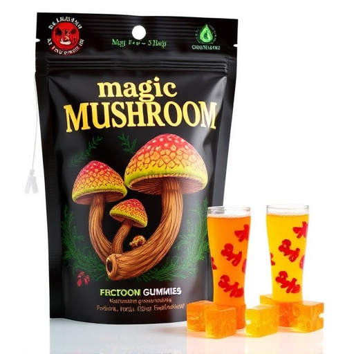 Magic Mushroom Gummies Packaging Shots