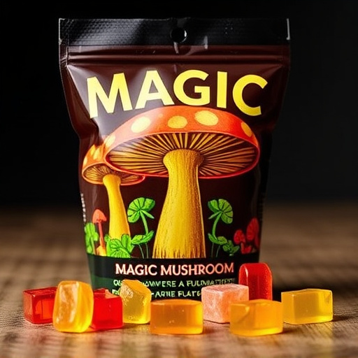 Magic Mushroom Gummies Packaging Shots