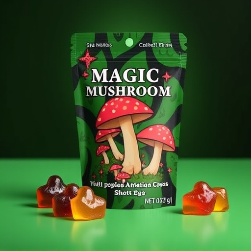 Magic Mushroom Gummies Packaging Shots