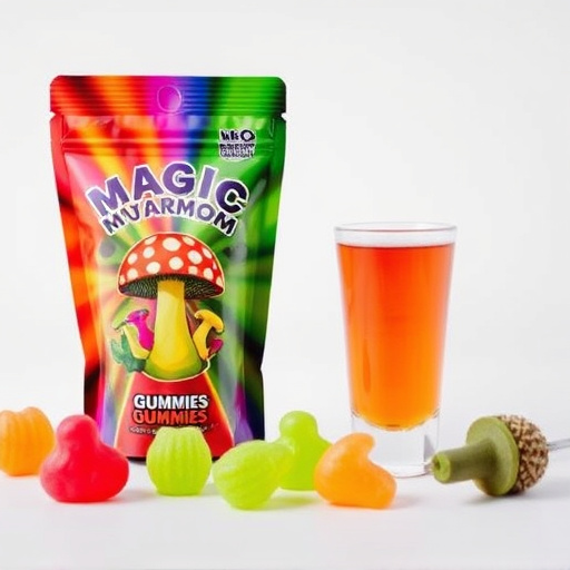 Magic Mushroom Gummies Packaging Shots