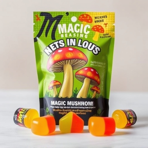 Magic Mushroom Gummies Packaging Shots
