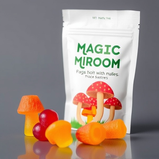 Magic Mushroom Gummies Packaging Shots