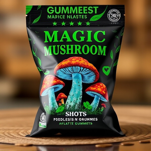 Magic Mushroom Gummies Packaging Shots