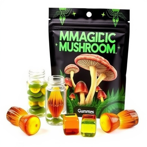 Magic Mushroom Gummies Packaging Shots