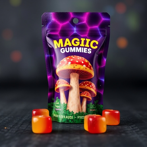 Magic Mushroom Gummies Packaging Shots