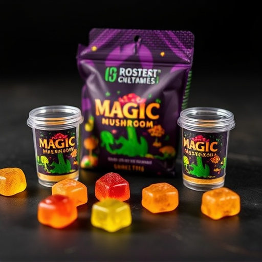 Magic Mushroom Gummies Packaging Shots