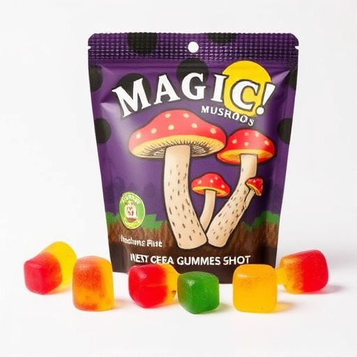 Magic Mushroom Gummies Packaging Shots