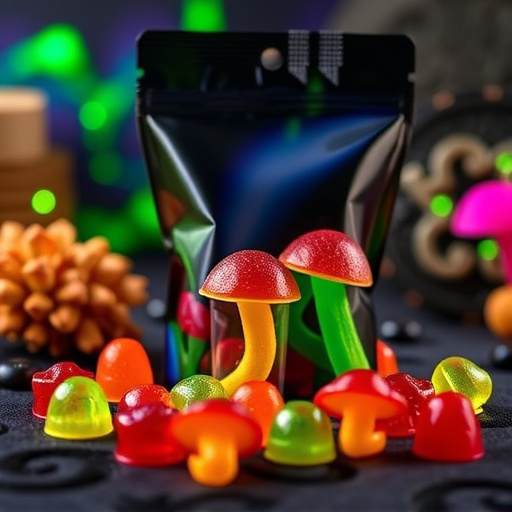 Magic Mushroom Gummies Packaging Shots