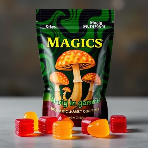 Magic Mushroom Gummies Packaging Shots