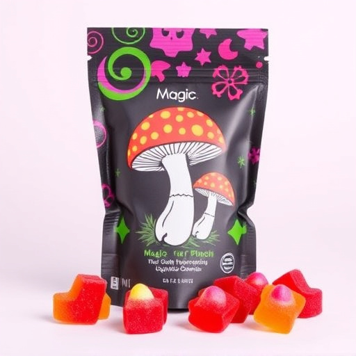 Magic Mushroom Gummies Packaging Shots
