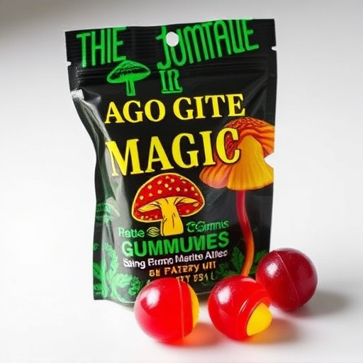 Magic Mushroom Gummies Packaging Shots