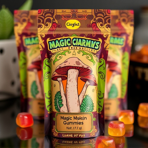 Magic Mushroom Gummies Packaging Shots