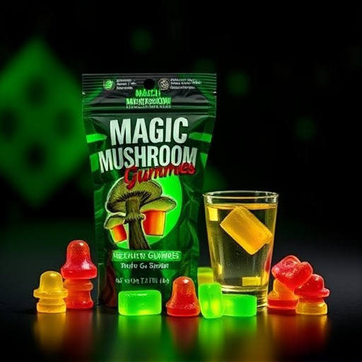 Magic Mushroom Gummies Packaging Shots