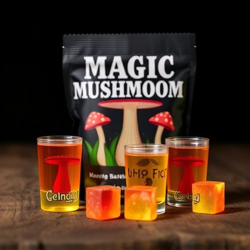 Magic Mushroom Gummies Packaging Shots