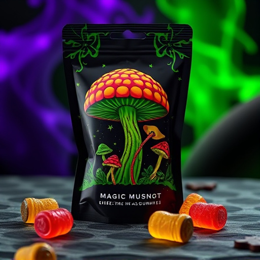Magic Mushroom Gummies Packaging Shots