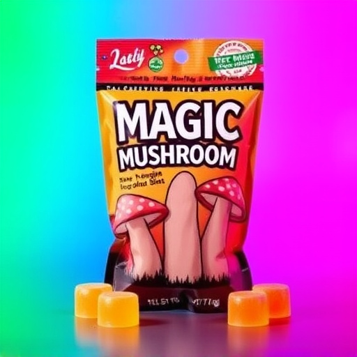 Magic Mushroom Gummies Packaging Shots