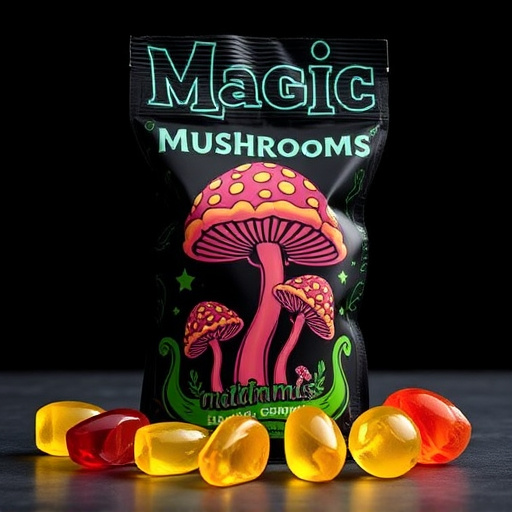 Magic Mushroom Gummies Packaging Shots
