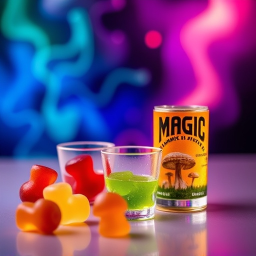Magic Mushroom Gummies Packaging Shots