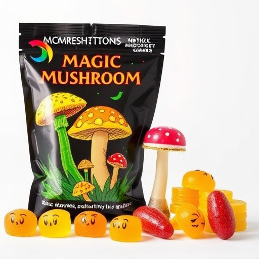 Magic Mushroom Gummies Packaging Shots
