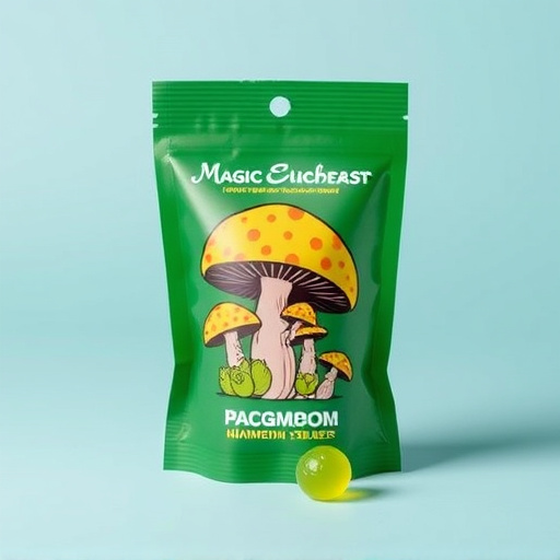 Magic Mushroom Gummies Packaging Shots