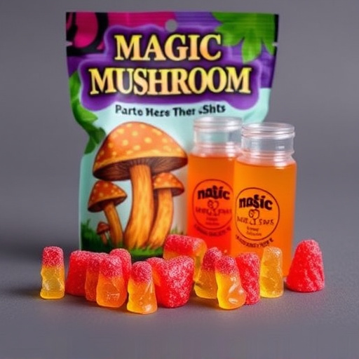 Magic Mushroom Gummies Packaging Shots