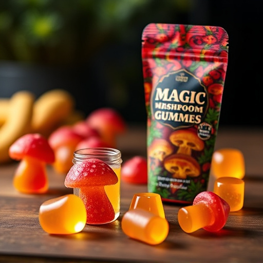 Magic Mushroom Gummies Packaging Shots