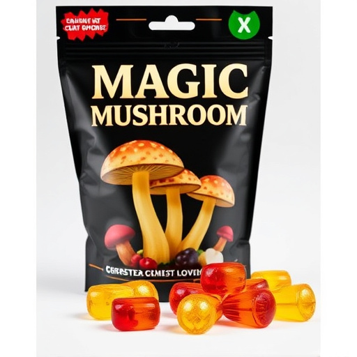 Magic Mushroom Gummies Packaging Shots